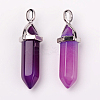 Natural Agate Double Terminated Pointed Pendants X-G-F295-05E-2