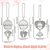 6Pcs 3 Styles Zinc Alloy Heat Transfer Sublimation Blank Pendant Decorations AJEW-GA0007-52-2