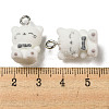 Flocky Resin Pendants RESI-D012-01A-3