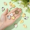 30Pcs 6 Colors Opaque Resin Pendants RESI-YW0004-93-3