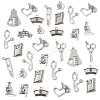 100Pcs 12 Styles Tibetan Style Zinc Alloy Pendants TIBEP-FS0001-39-2