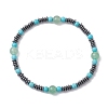 Natural Green Aventurine & Synthetic Turquoise & Non-magnetic Synthetic Hematite Beaded Stretch Bracelets BJEW-JB10827-1