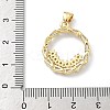 Christmas Brass Micro Pave Cubic Zirconia Pendants KK-H537-21G-3