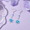 Glass Seed Beaded Dangle Earrings EJEW-MZ00171-01-2