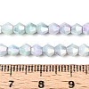Anti-Tarnish Electroplate Bicone Glass Beads Strands X-EGLA-T021-4mm-16-07-4