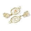 Raw Rough Natural Lemon Quartz Coppwer Wire Wrapped Big Pendants G-G314-02G-03-2