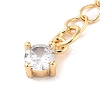 Brass with Cubic Zirconia Chain Extender KK-B102-43G-2