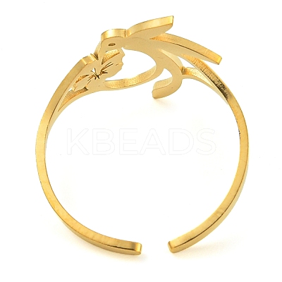 304 Stainless Steel Open Rings LS-RJEW-S237-01G-1