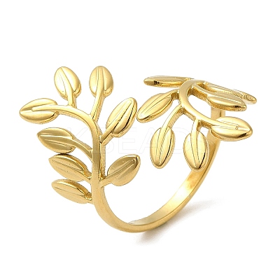 304 Stainless Steel Open Cuff Rings RJEW-Q780-04G-1
