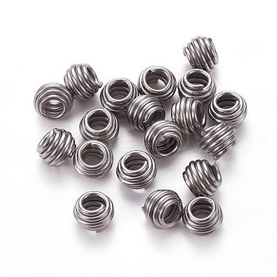 Tarnish Resistant 304 Stainless Steel Spring Beads LS-STAS-L224-006P-1