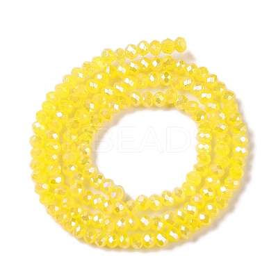 Baking Electroplate Glass Beads Strands DGLA-A039-J4mm-B23-1