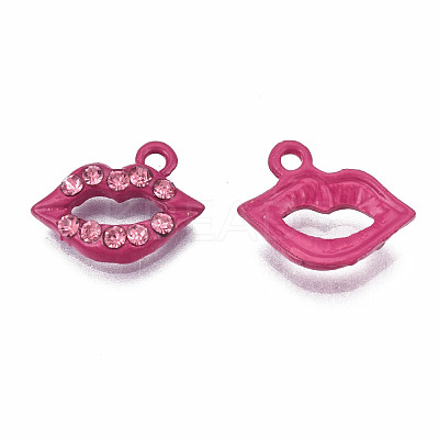 Spray Painted Alloy Pendants PALLOY-T083-01A-1