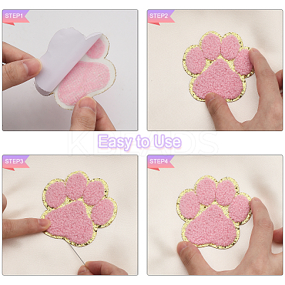 28Pcs 7 Colors Towel Embroidery Style Cloth Self-Adhesive/Sew on Patches DIY-CA0004-87-1