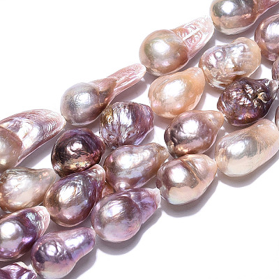 Natural Baroque Pearl Keshi Pearl Beads Strands PEAR-S019-02D-1