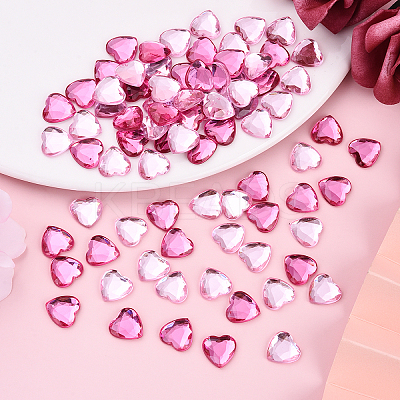 200Pcs 2 Colors Imitation Taiwan Acrylic Rhinestone Cabochons GACR-YW0001-06-1