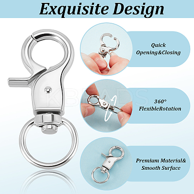 20Pcs Zinc Alloy Swivel Lobster Claw Clasps FIND-GA0003-53B-1