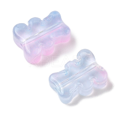 Transparent Spray Paint Glass Beads GLAA-Z011-08E-1