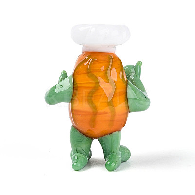 Handmade Lampwork Cartoon Chef Display Decorations LAMP-T025-12C-1