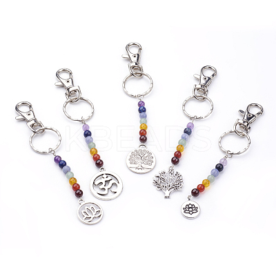 Tibetan Style Alloy Keychain KEYC-JKC00150-1