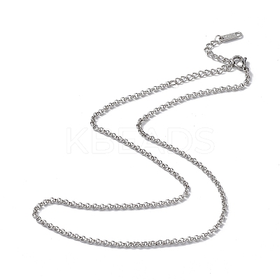 Non-Tarnish 304 Stainless Steel Rolo Chain Necklace for Men Women NJEW-K245-022A-1