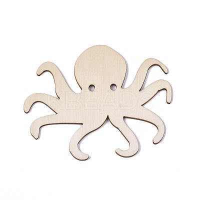Squid Shape Unfinished Wood Cutouts DIY-ZX040-03-07-1
