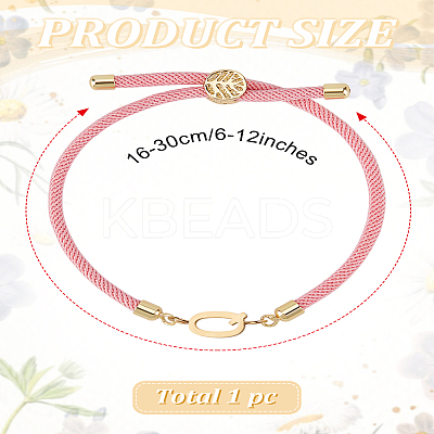 1Pc Adjustable Nylon Cord Slider Bracelets for Women BJEW-LP0001-32Q-03-1