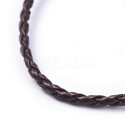 Trendy Braided Imitation Leather Necklace Making NJEW-S105-002-1