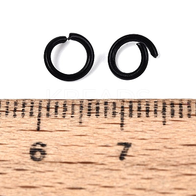 Spray Painted Iron Open Jump Rings IFIN-T017-04C-01-1