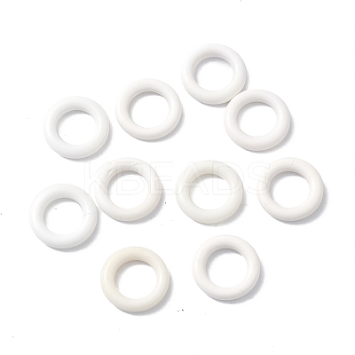 Natural White Agate Donut Charms G-C247-06E-1