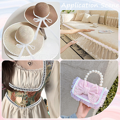 10M 10% Spandex & 90% Nylon Lace Elastic Ribbon OCOR-CY0001-12A-1