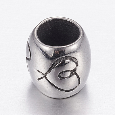 304 Stainless Steel European Beads STAS-P173-089AS-1