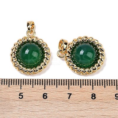 Brass with Gemstone Pendants KK-Q030-27D-G-1