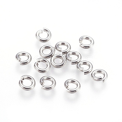 Tarnish Resistant 304 Stainless Steel Saw Cut Open Jump Rings X-STAS-P212-25P-12-1