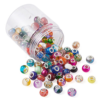 Handmade Lampwork European Large Hole Beads and Glass European Beads LPDL-TA0001-01S-1