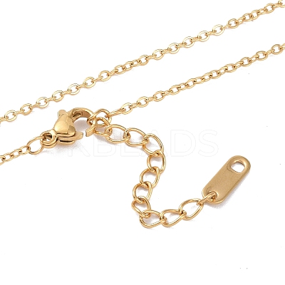Ion Plating(IP) 304 Stainless Steel Cable Chain Necklaces NJEW-G081-10G-1