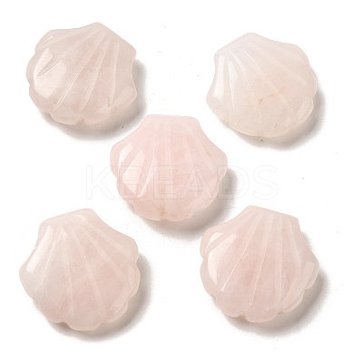 Natural Rose Quartz Carved Healing Shell Figurines G-K353-03B-1