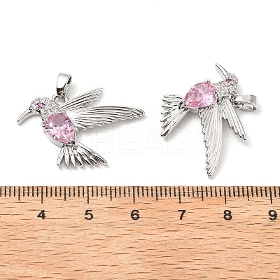 Brass Micro Pave Cubic Zirconia Pendants KK-G533-06P-02-1