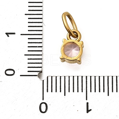 304 Stainless Steel Rhinestone Charms STAS-M109-06G-1