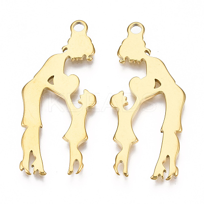 Ion Plating(IP) 201 Stainless Steel Pendants STAS-N098-067LG-1