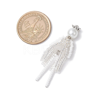 Glass Seed Beads Big Pendants PALLOY-MZ00687-03-1