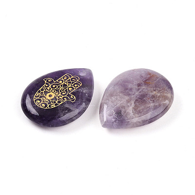 Natural Amethyst Pendants G-N345-05D-1