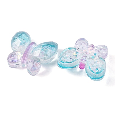 Transparent Epoxy Resin Butterfly Decoden Cabochons CRES-M034-02D-1