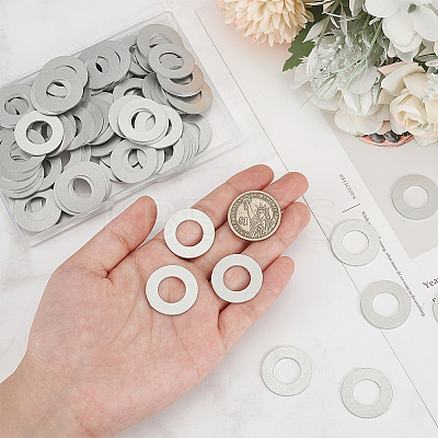 100Pcs Aluminum Linking Rings FIND-WR0001-50-1