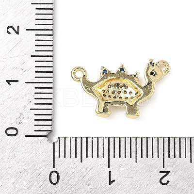 Brass Pave Clear and Blue Cubic Zirconia Links ZIRC-I356-09G-1