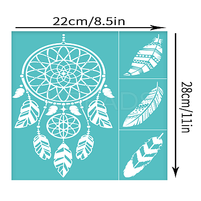 Self-Adhesive Silk Screen Printing Stencil X1-DIY-WH0338-301-1