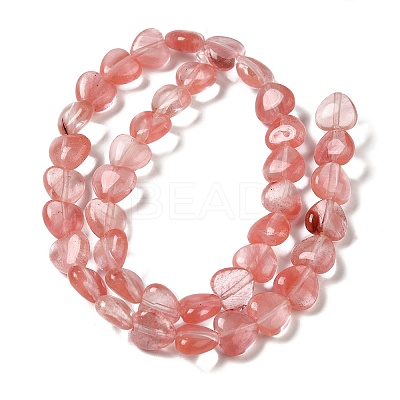 Synthetic Cherry Quartz Glass Beads Strands G-B022-20B-1