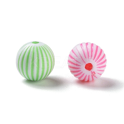 Craft Style Opaque Acrylic Beads OACR-A027-07-1