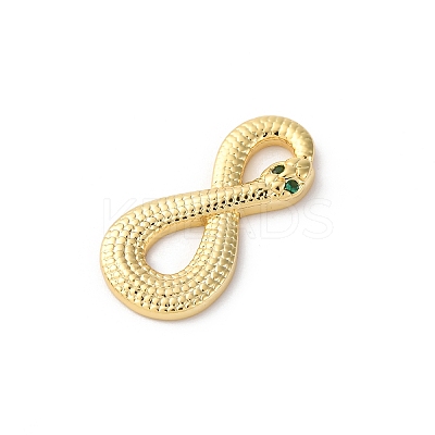 Brass Pave Clear Cubic Zirconia Pendants KK-V016-08G-1