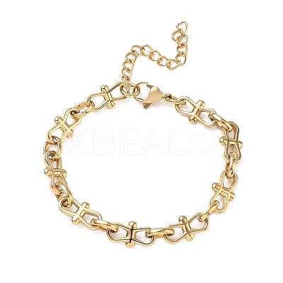 304 Stainless Steel 8 Link Chain Bracelets SA-CBA2696-09G-1