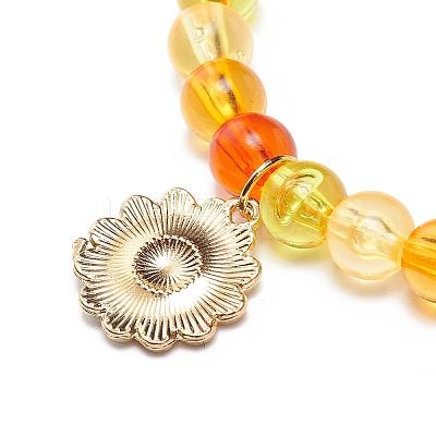 4Pcs 4 Style Acrylic Round Beaded Stretch Bracelets Set BJEW-JB08926-01-1